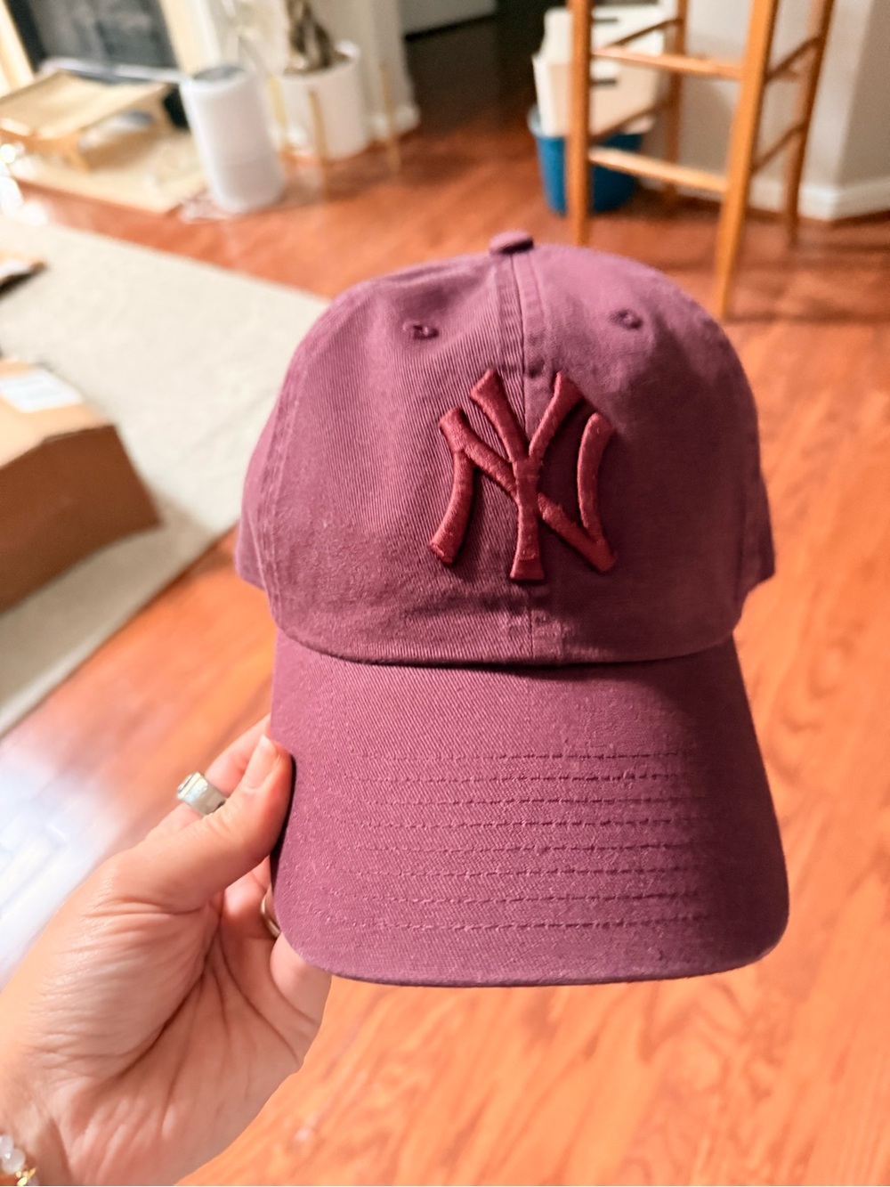 47 New York Yankees Clean Up Baseball Cap In Burgundy